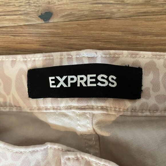 🎉HOST PICK🎉Express Cream and Tan Ankle Legging Mid Rise Size 14 NWT - Picture 8 of 12